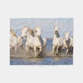 Camargue Horses Fleece Deken (Voorkant (Horizontaal))