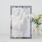 Camargue-paarden die op marshland lopen om over te briefpapier (Staand voorkant)