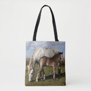 Camargue-paardveulen met moeder tote bag