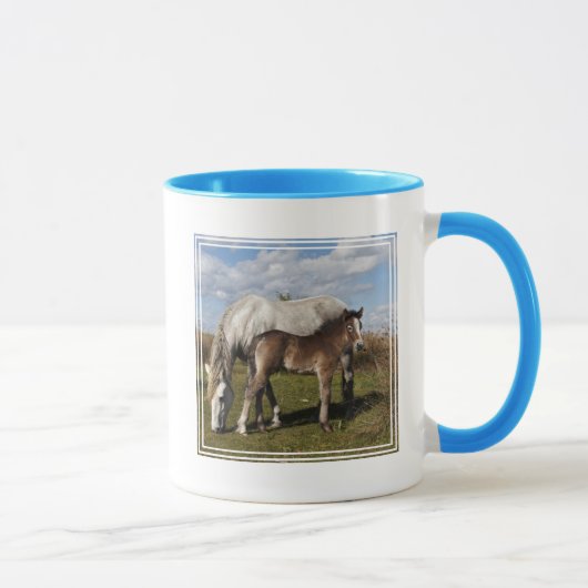 Camargue veulen met moeder mok (Rechts)