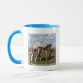 Camargue veulen met moeder mok (Links)