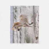 Camarguepaard dat uit de branding loopt fleece deken (Voorkant)
