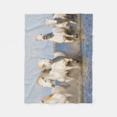 Camarguepaarden Fleece Deken (Voorkant)