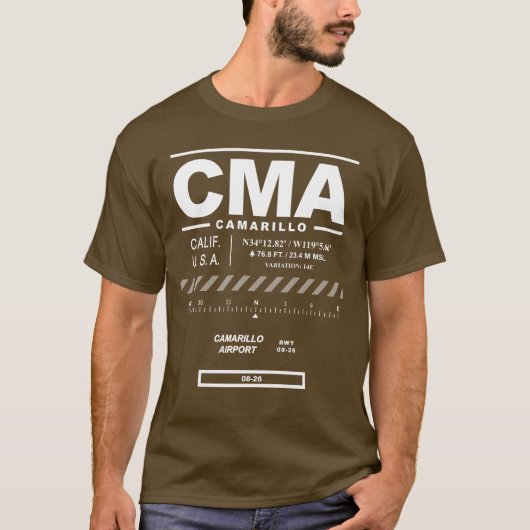 Camarillo Airport CMA T-shirt (Voorkant)