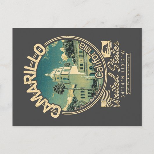 CAMARILLO CALIFORNIA - STAD CAMARILLO CA BRIEFKAART (Voorkant)
