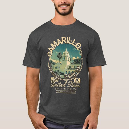 CAMARILLO CALIFORNIA - STAD CAMARILLO CA T-SHIRT (Voorkant)