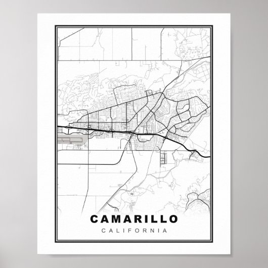 Camarillo Kaart Poster (Voorkant)