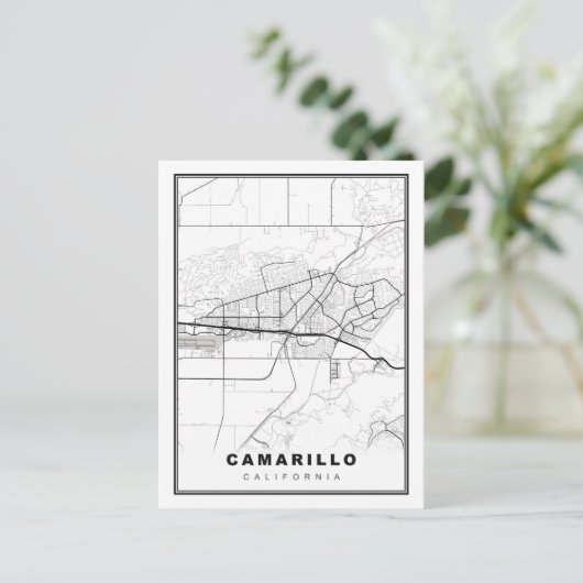Camarillo Map Briefkaart (Staand voorkant)