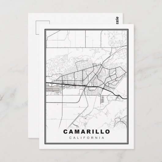 Camarillo Map Briefkaart (Voorkant / Achterkant)