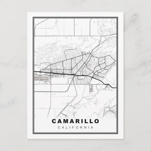Camarillo Map Briefkaart (Voorkant)