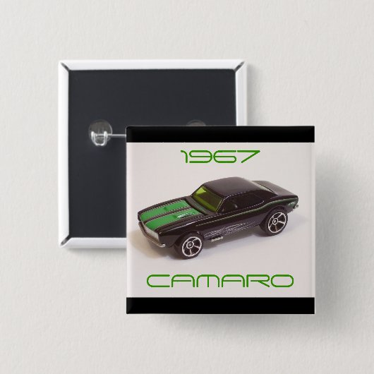 Camaro 1967 vierkante button 5,1 cm (Voorkant /achterkant)