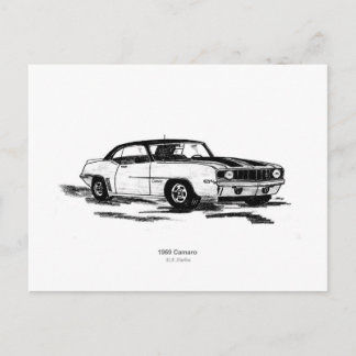Camaro 1969 briefkaart