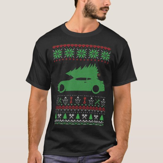 Camaro 2016 met kerst als Ugly Sweater XMAS Camaro T-shirt (Voorkant)