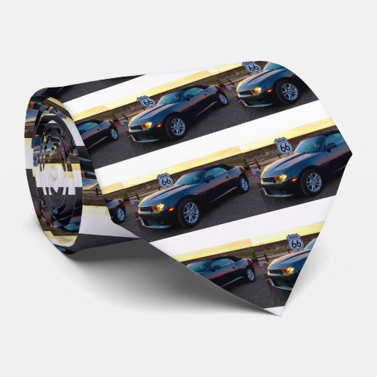 Camaro op Route 66 Stropdas (Opgerold)