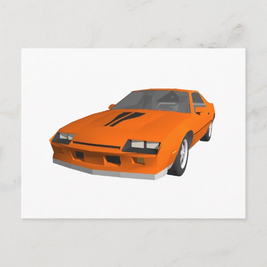 Camaro Sportauto van 80: 3D-model: Briefkaart (Voorkant)