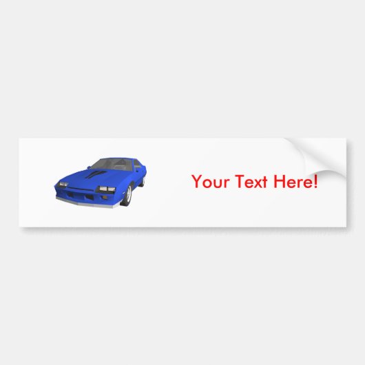 Camaro Sportauto van 80: 3D-model: Bumpersticker (Voorkant)