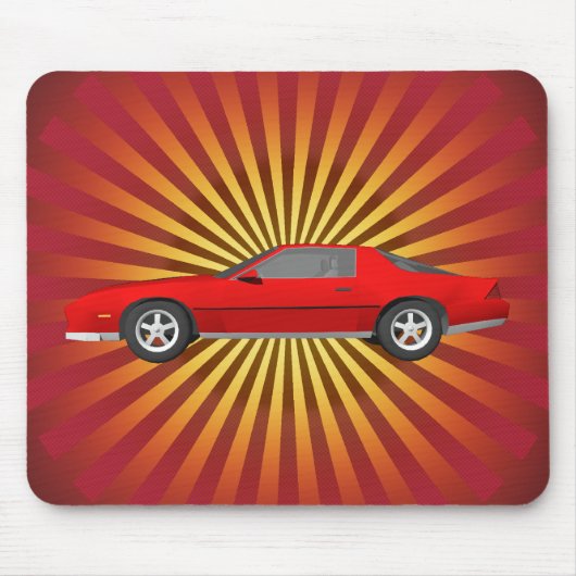 Camaro Sports Car: Custom Mousepad Muismat (Voorkant)