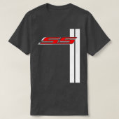 Camaro SS klassiek red super sport racing stripe T-shirt (Design voorkant)