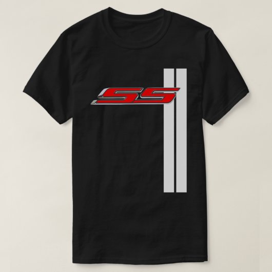 Camaro SS klassiek red super sport racing stripe T-shirt (Design voorkant)