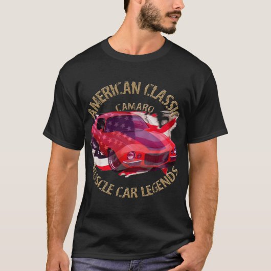 Camaro USA Muscle Car Chevy 1973 T-shirt (Voorkant)