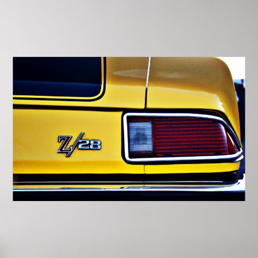 Camaro Z/28 achterlicht Poster (Voorkant)