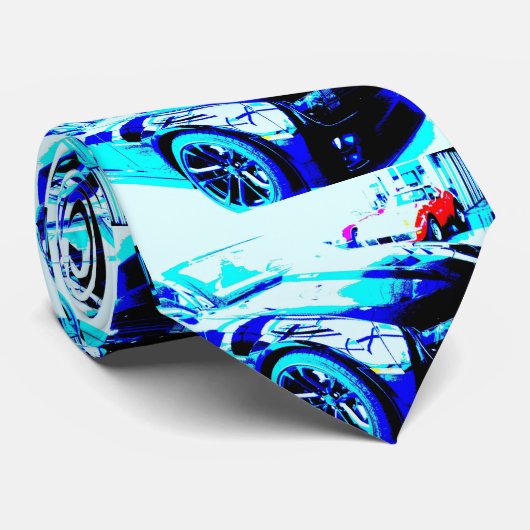 Camaro ZL1 op de showroom verdieping Stropdas (Opgerold)