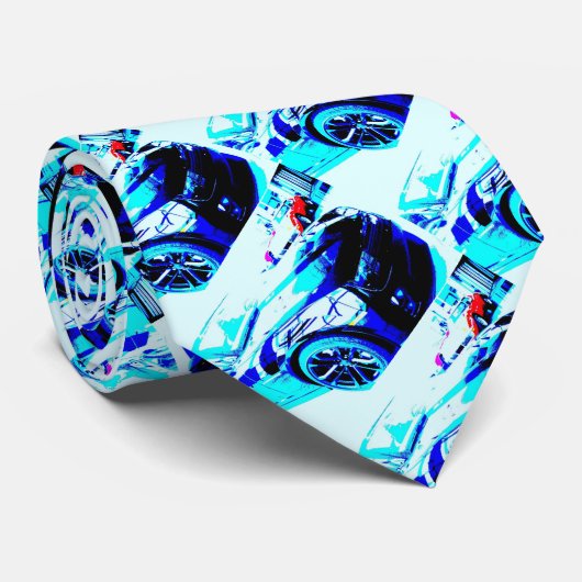 Camaro ZL1 op de showroom verdieping Stropdas (Opgerold)