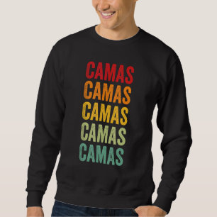Camas County Idaho Regenboog Tekst Ontwerp Trui