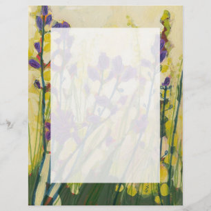 Camas in Bloom Floral Stationery 8 1/2 x 11