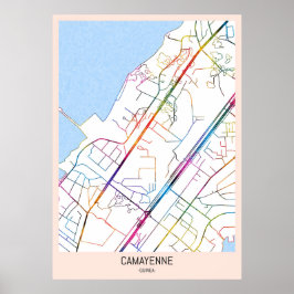 Camayenne Guinee Stadsplattegrond Poster