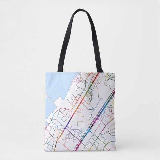 Camayenne Guinee Stadsplattegrond Tote Bag (Voorkant)