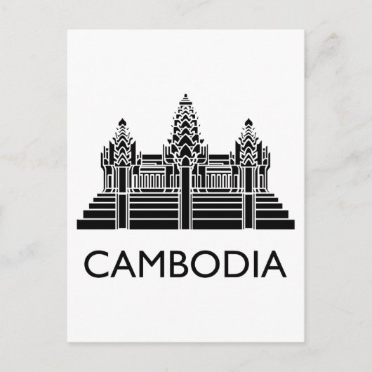 Cambodia Angkor Wat Briefkaart (Voorkant)