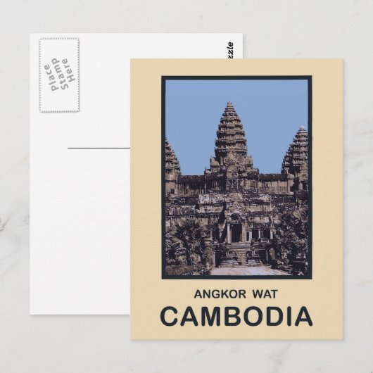 Cambodia Angkor Wat Briefkaart (Voorkant / Achterkant)