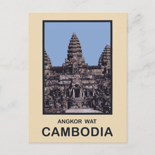 Cambodia Angkor Wat Briefkaart (Voorkant)