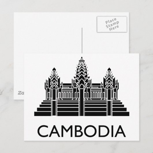 Cambodia Angkor Wat Briefkaart (Voorkant / Achterkant)