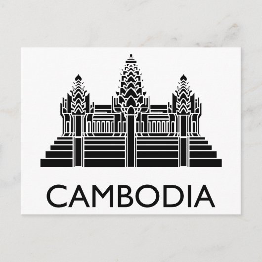 Cambodia Angkor Wat Briefkaart (Voorkant)