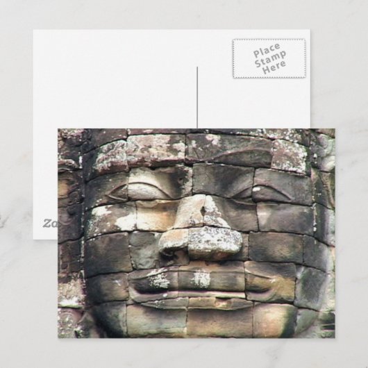 Cambodia Buddha Briefkaart (Voorkant / Achterkant)