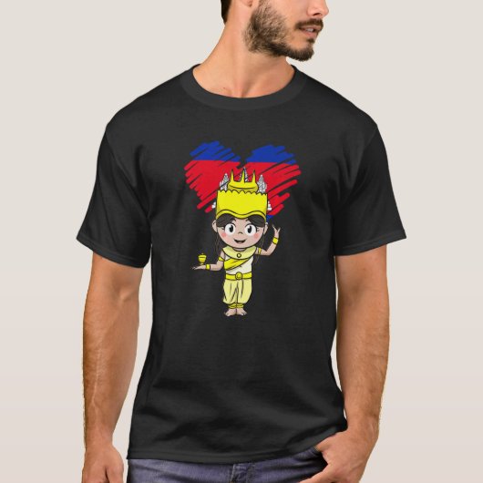 Cambodia Cambodian Khmer Traditional Dance Apsara T-shirt (Voorkant)