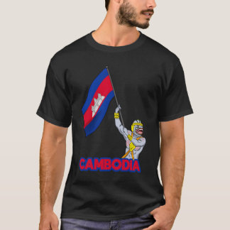 Cambodia Cambodjaans Khmer Reamker Hanu Vlag T-shirt