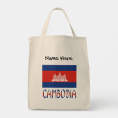 Cambodia Cambodjaanse Vlag Persoonlijk Tote Bag (Achterkant)