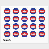 Cambodia Fisheye Vlag Sticker (Vel)