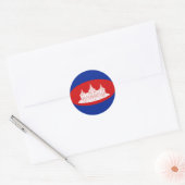 Cambodia Fisheye Vlag Sticker (Envelop)