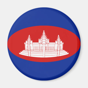 Cambodia Fisheye Vlagmagneet Magneet