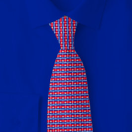 Cambodia Flag Brick Pattern Stropdas