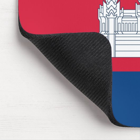 Cambodia Flag Mouspad Muismat (Hoek)