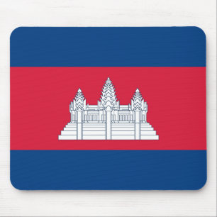Cambodia Flag Mouspad Muismat