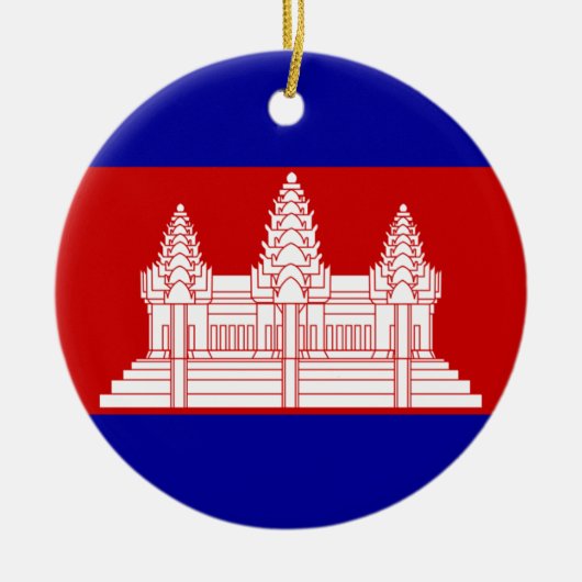 Cambodia Flag Ornament (Voorkant)