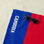 Cambodia Flag Splendid Patriotic Strandlaken (In situ)