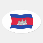 Cambodia Flag Sticker (Voorkant)