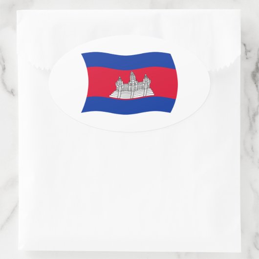 Cambodia Flag Sticker (Tas)